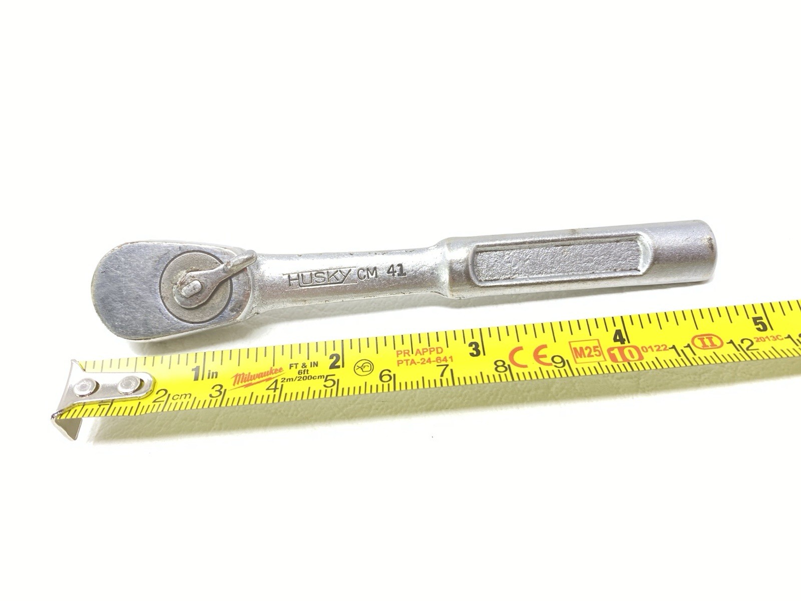 Vintage Husky Small No. CM41 1/4” Drive Ratchet Tool Compact Made In USA