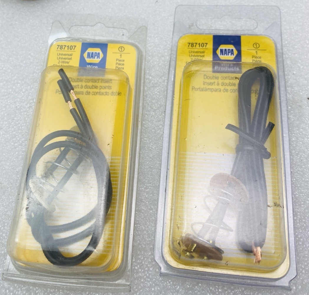 Dorman 85801 NAPA 787107 Universal Double Contact Light Bulb Socket Wire 2 Pack