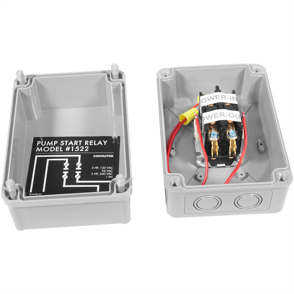 1522 Pump Start Relay for Irrigation Systems with 3 HP / 110V / 220V 24V Coil