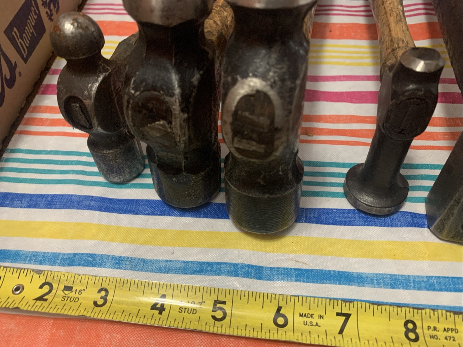 Lot Of 5 Mechanic Hammers Vaughn Fairmount 156-G Excelsior Made In USA Peen