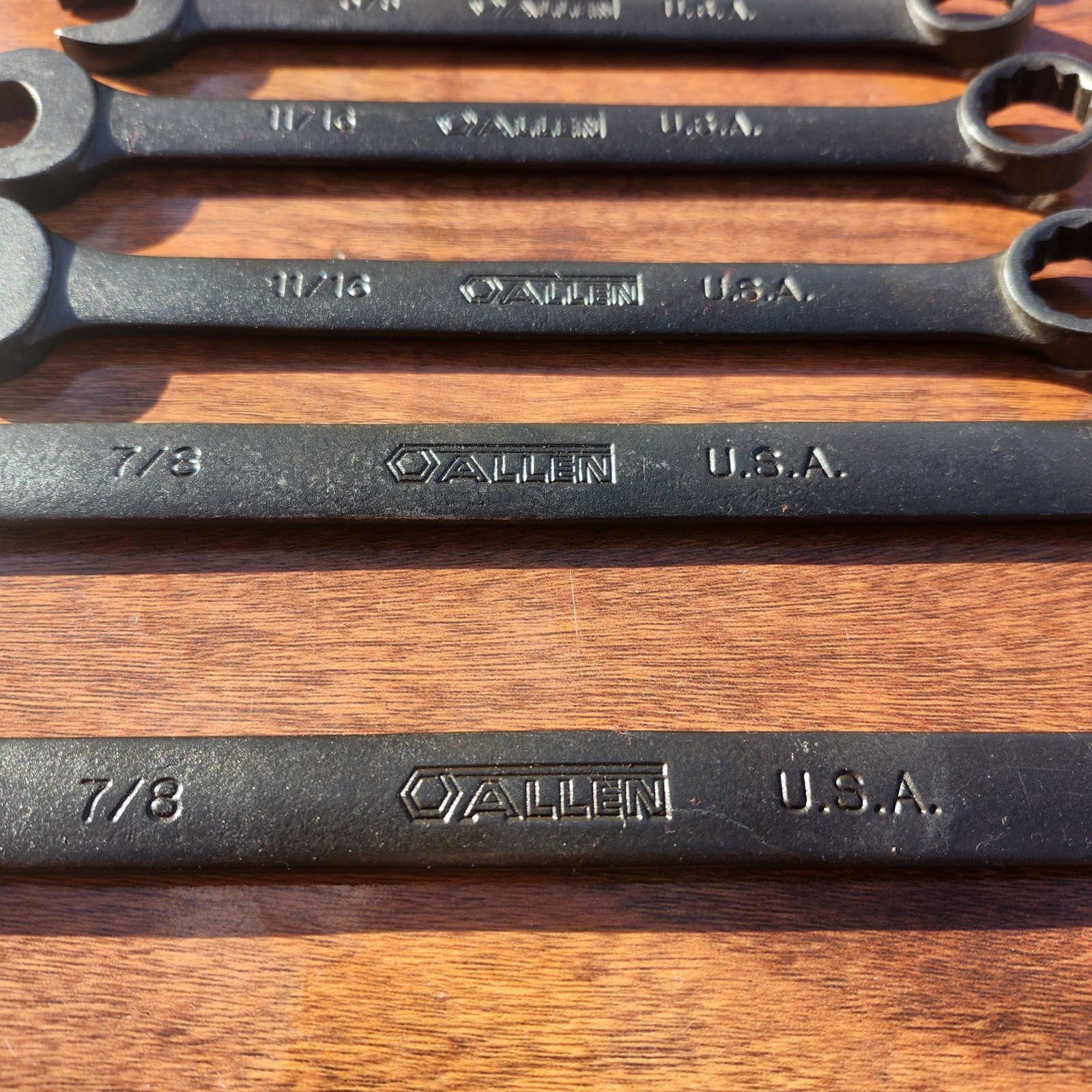 Allen Tools USA 11pc SAE Combination/Open Wrench 7/16 -1-1/8 Industrial Finish