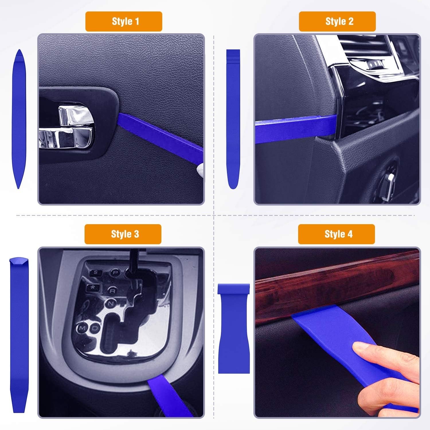 Multi-Use Blue Trim Removal & Fastener Tool Set – 8PCS for Car Interior Repair