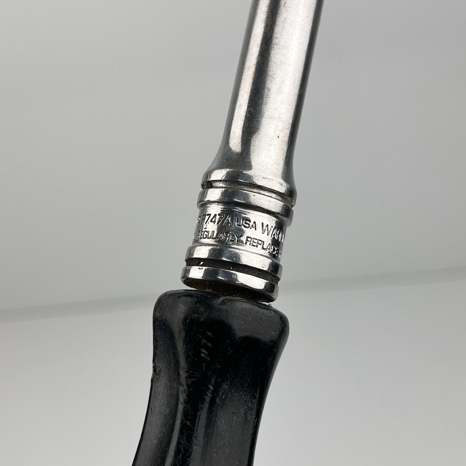 Snap On Tools 3/8″ Drive Swivel Head Roto Ratchet F747A Black Hard Handle
