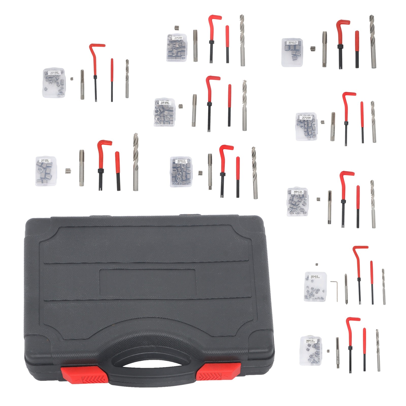 Helicoil Thread Repair Kit Thread Chaser Kits HSS Drill Helicoil Kit 261 PCS