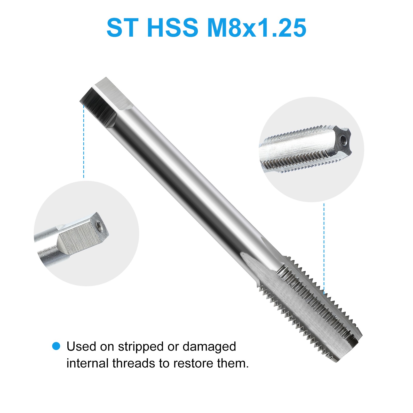 25PCS M8 x 1.25 Thread Repair Tool Kit Metric Wire Insert Set for Auto Repairing