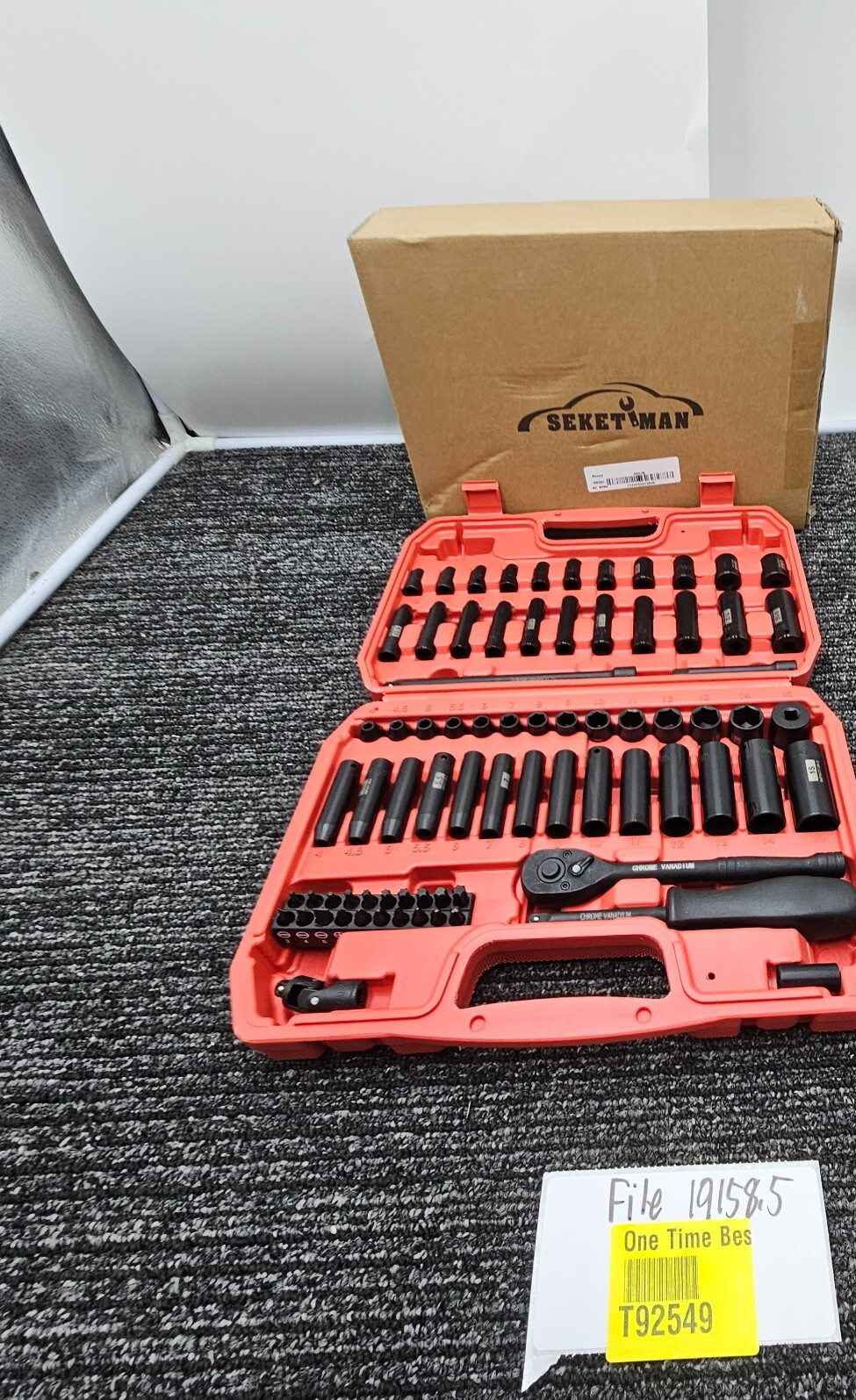 58 Pieces SEKETMAN Drive Socket Assembly Wrench Tool Black Chrome Vanadium