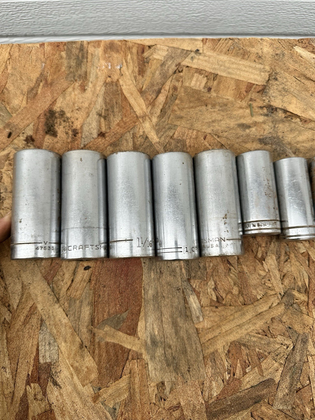 Vintage Lot Of 18 deep sockets Craftsman klein S-K Made USA 1/2 drive