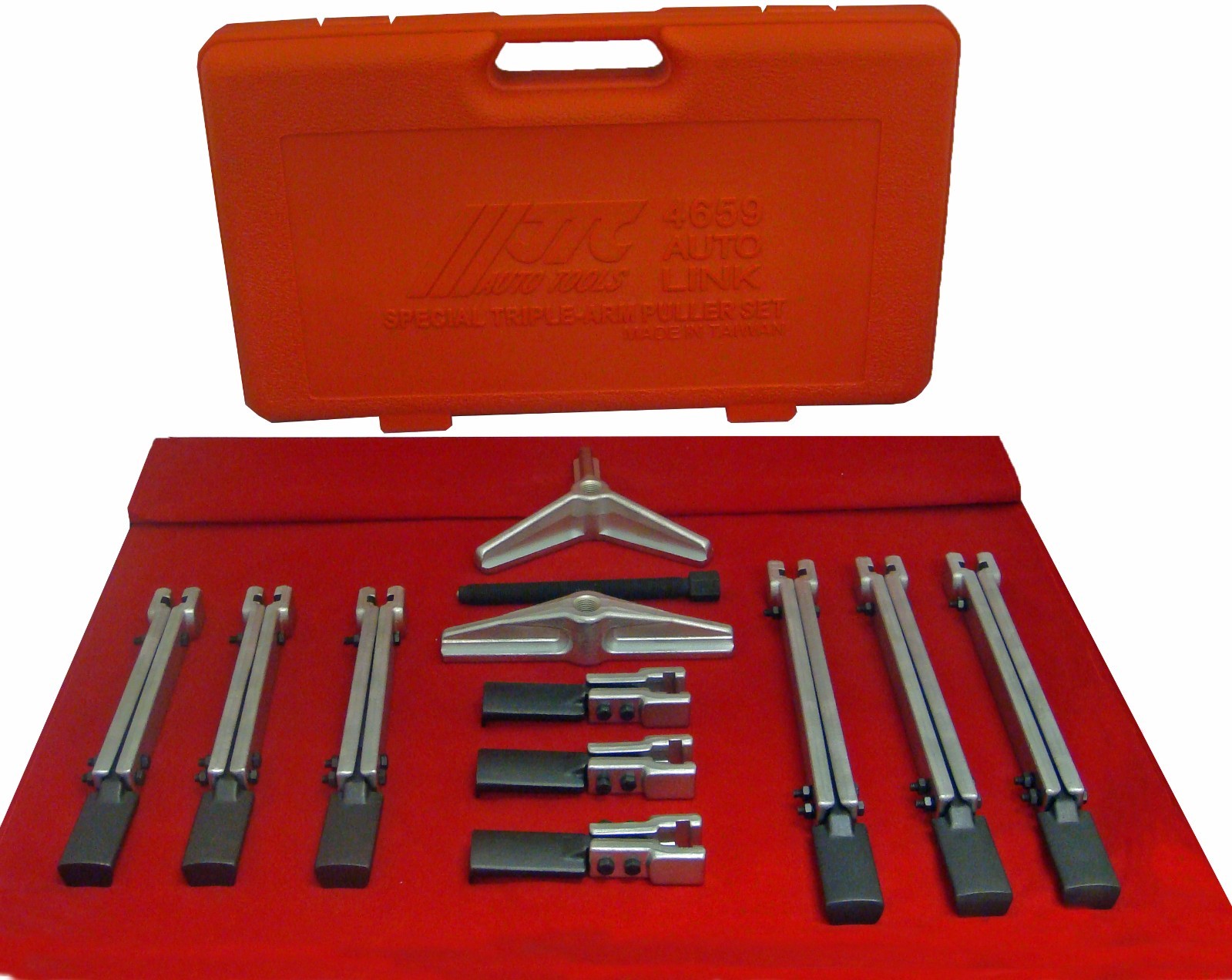 JTC Special Triple Arms Puller Set, JTC #4659. Arm Height: 100, 200 mm, 250 mm.