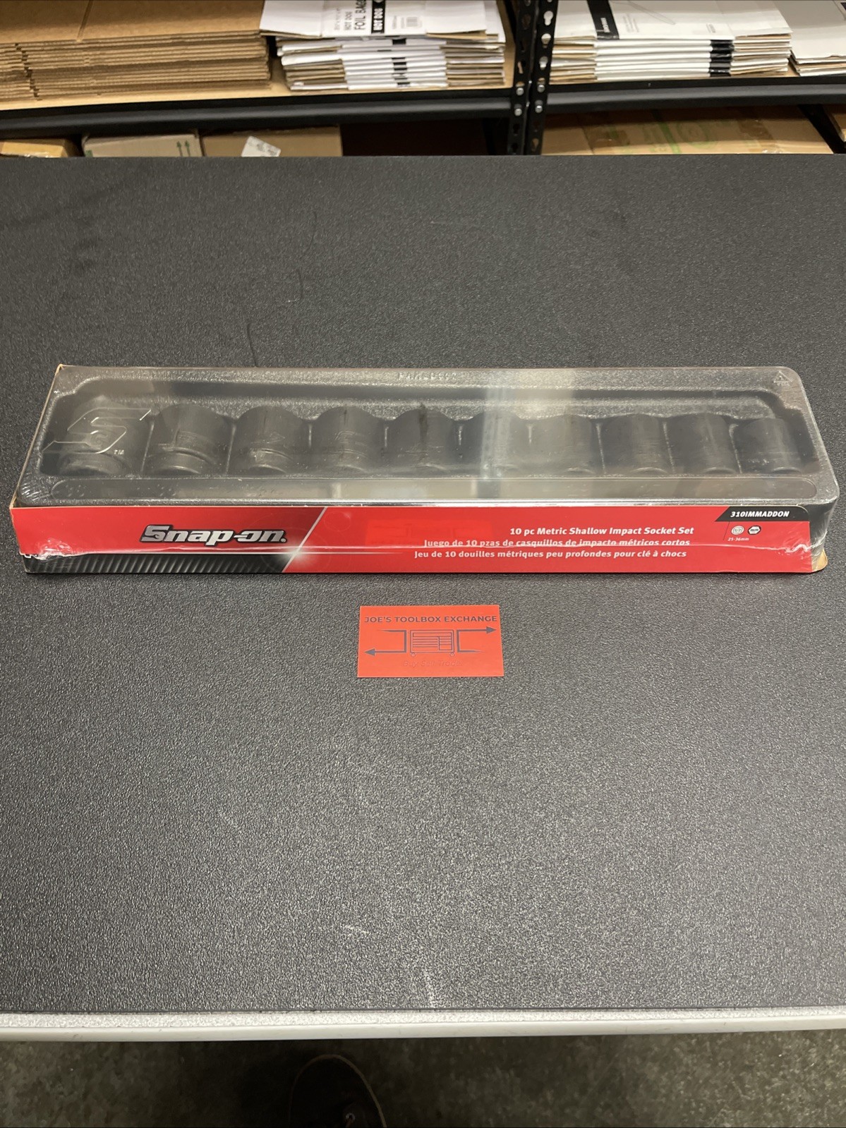 Snap-on NEW 10pc 1/2″ Dr Metric Shallow Impact Socket Set 25–36mm 310IMMADDON