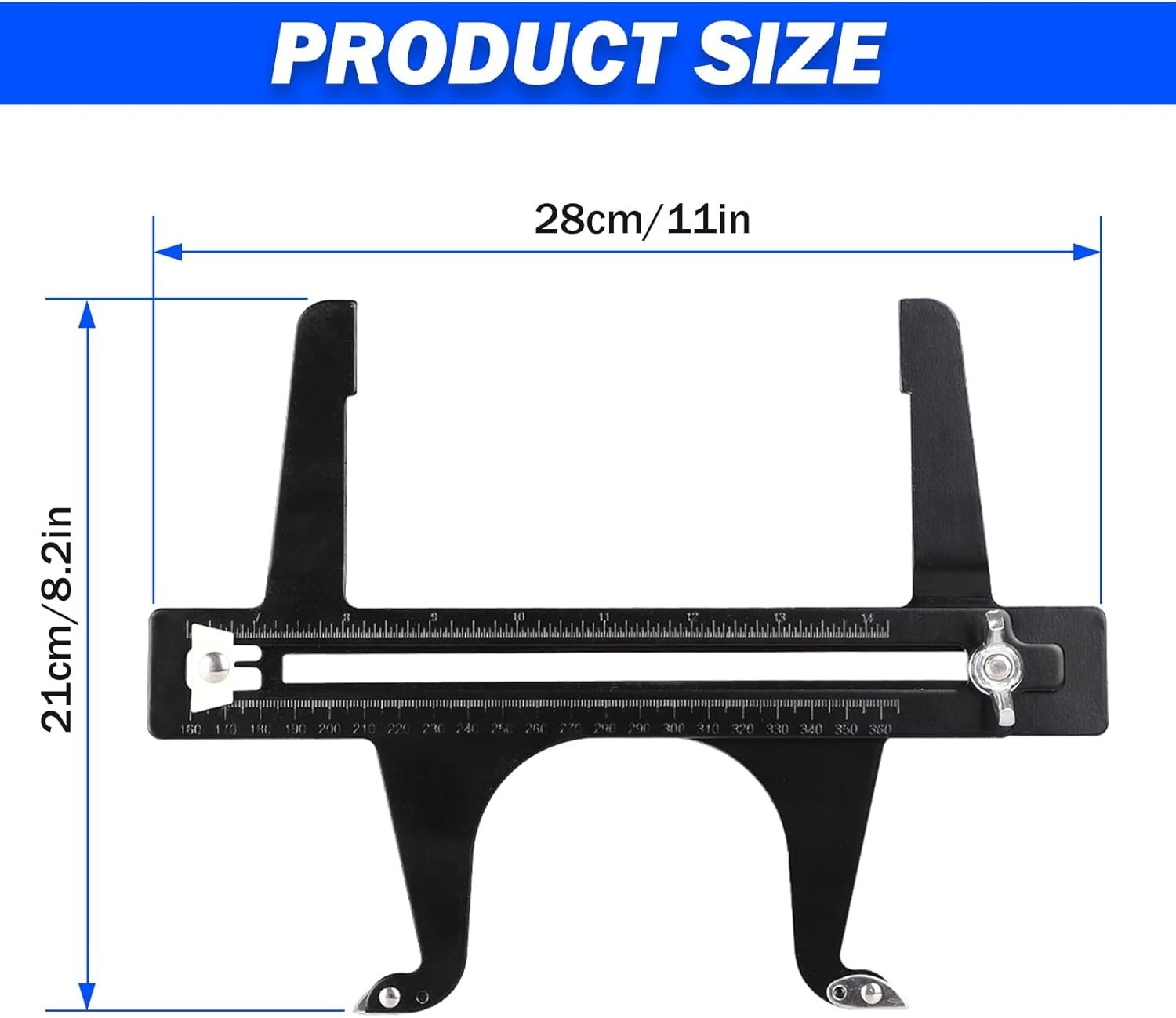 Brake Measuring Tool Brake Resetting Gauge 6-1/2 to 14-1/4 Inches