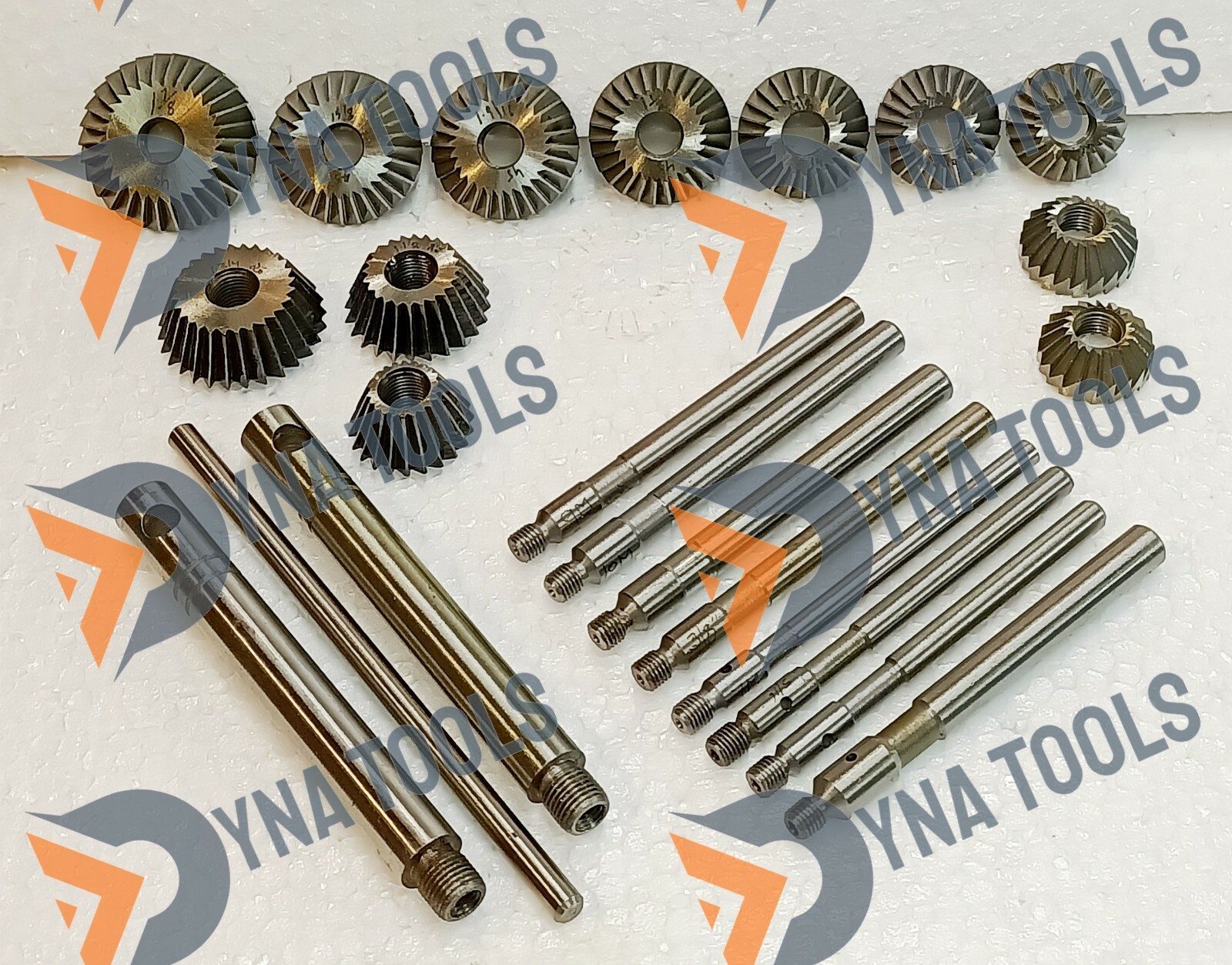 23x VALVE SEAT CUTTER SET HIGH CARBON STEEL 12 CTR + 8 STEMS + 2 ARBOR + 1 ROD
