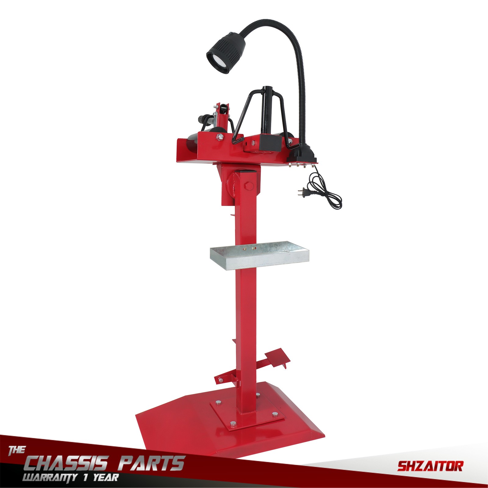 Portable Tire Changer with Adjustabl LED Light and 7-speed Control Tire Spreader