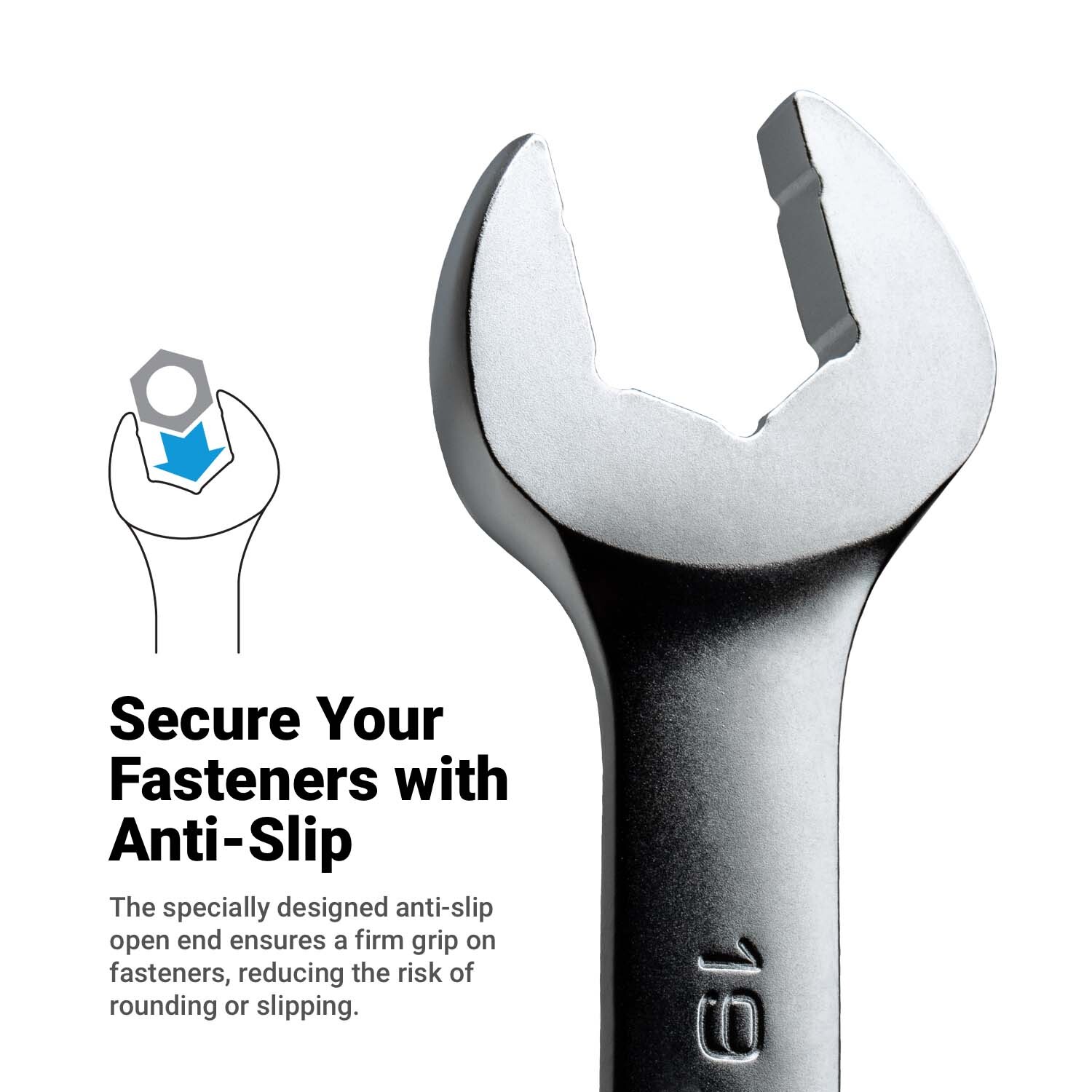 Capri Tools 120-Tooth Ultra-Smooth Reversible Ratcheting Combination Wrench