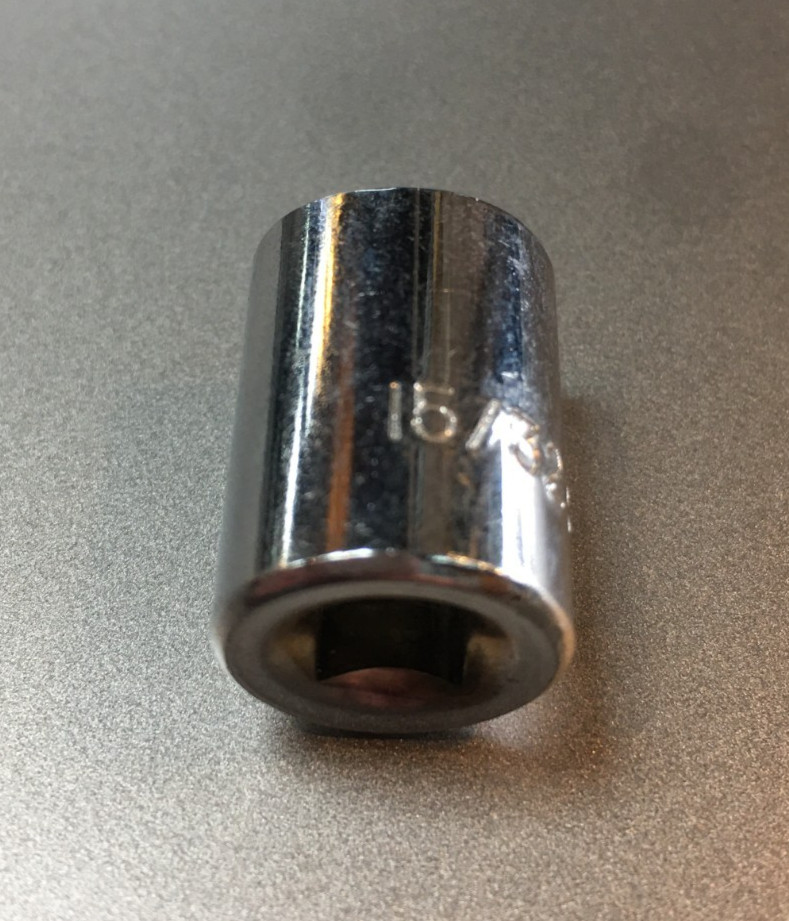 15/32″ SOCKET, 6 POINT, 1/4″ DRIVE, CHROME FINISH, MALAYSIA