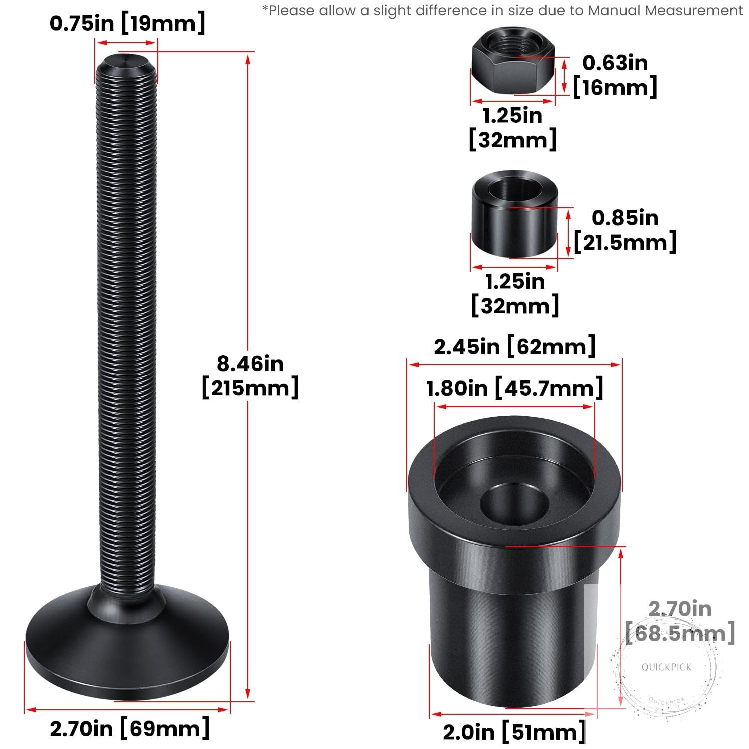 Inner Axle Side Seal Installation Tool For Dana 30/44/60 Front Differentials For