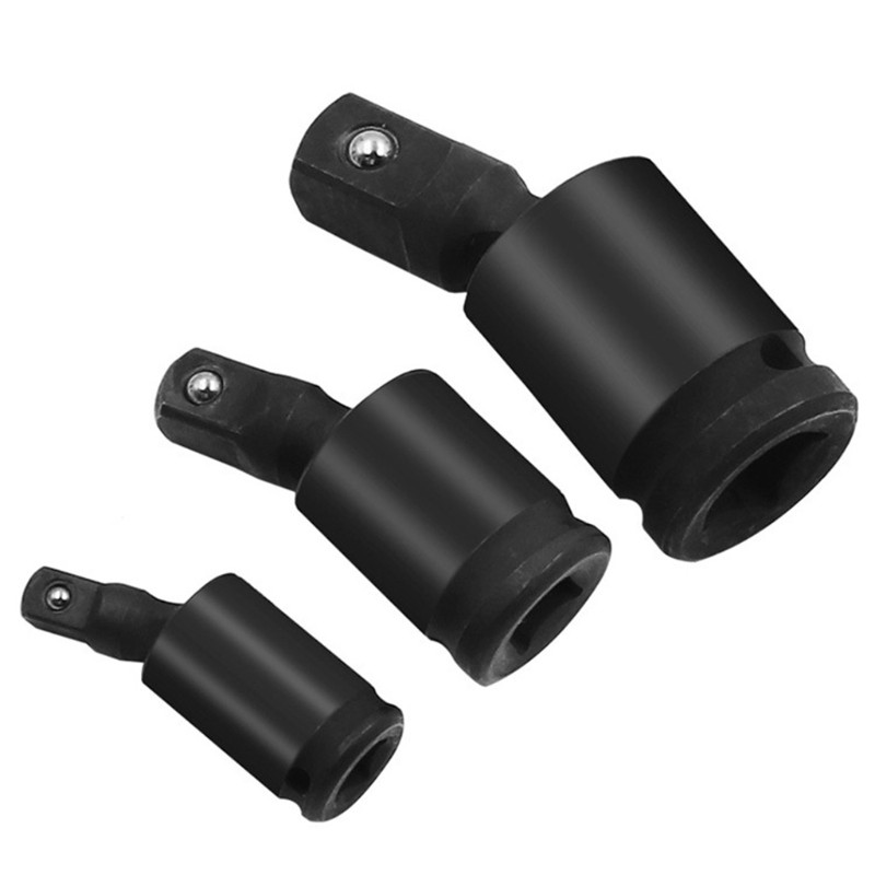 Premium Impact Universal Joint Socket Swivel Set 3-Piece Ball Spring Design