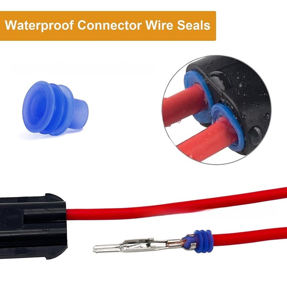 Waterproof Rubber Seals for Auto Connectors 400PCS Cable Wire Protection
