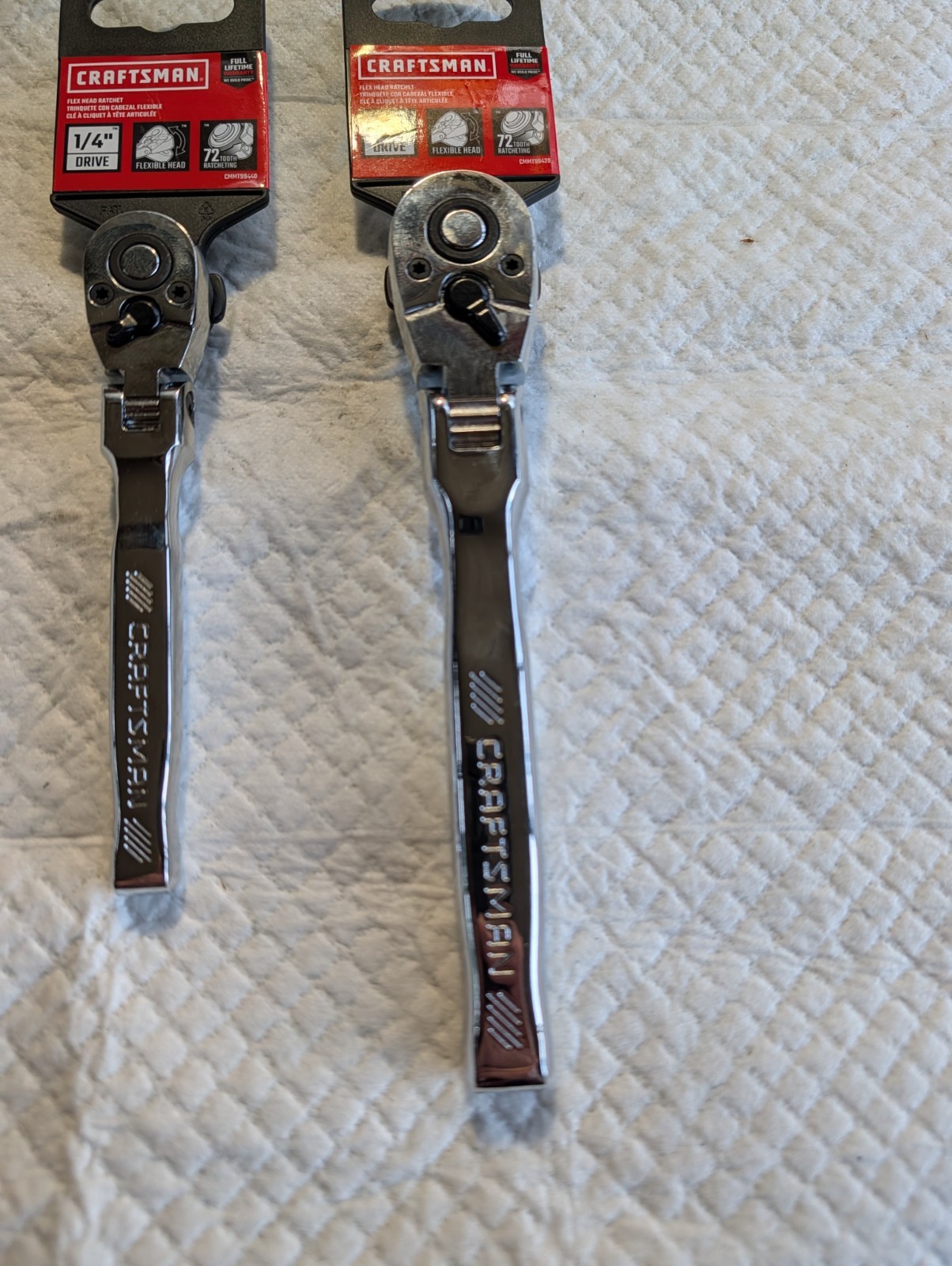 Craftsman Pair Flexhead Ratchets 1/4″/3/8″ Drive(CMMT99420/CMMT99440)