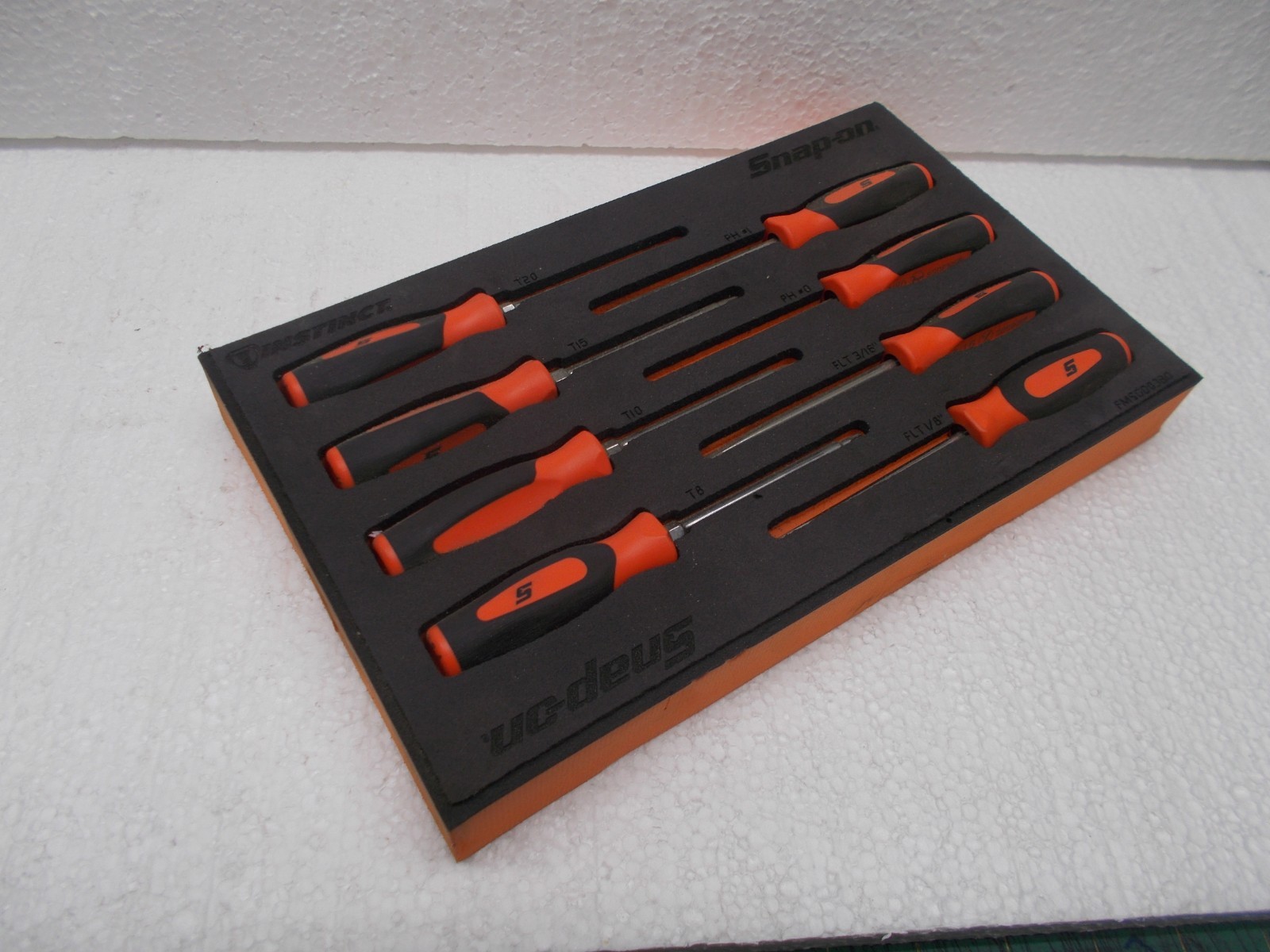 Snap-on Mini Torx Flat And Phillips Screwdrivers Set Foam Used Orange FMSGD03BO