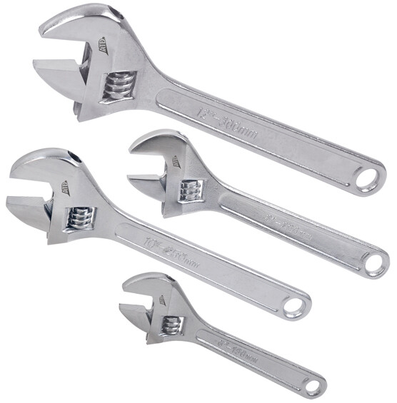 ATD 4pc Adjustable Wrench Set 6″, 8″, 10″, 12″ #425