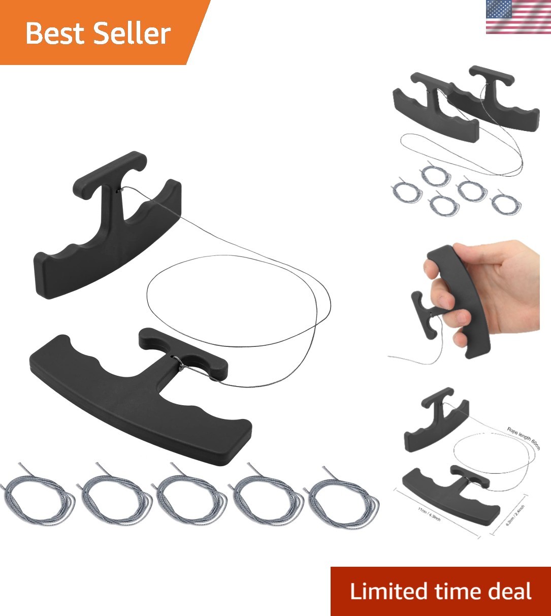 Vehicle Logo Remover Tool Set with 5PCS Scratch-Free 60CM Replacement Cords