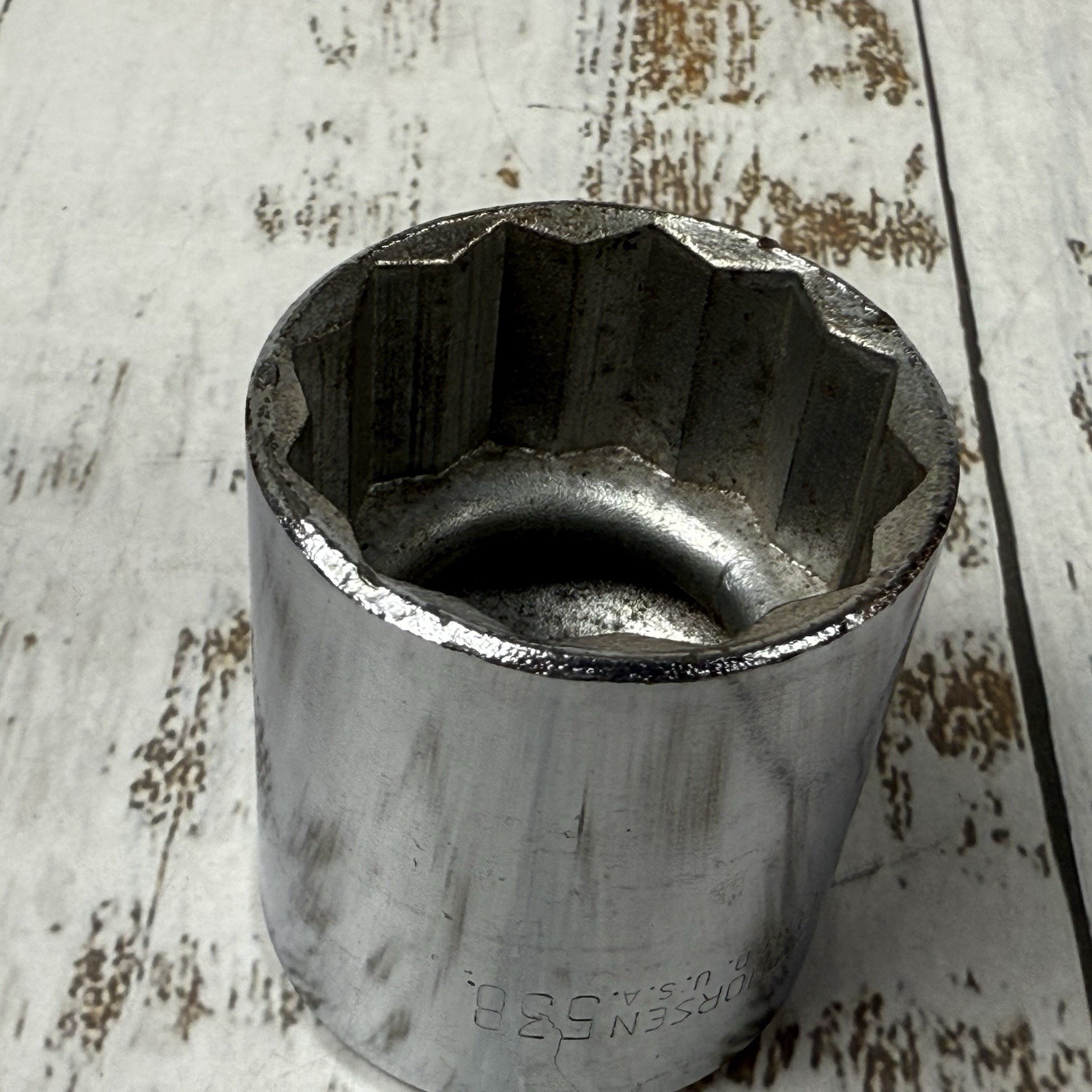 Thorsen 538 1-3/16″ Chrome Socket 1/2″ Drive 12 Point, 536 1 1/8” Socket, 512