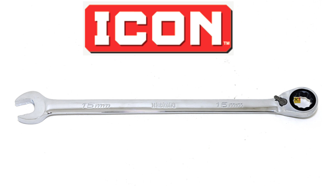 NEW ICON REVERSIBLE RATCHETING WRENCH LONG 12 POINT WRAM-10 MM METRIC PICK SIZE