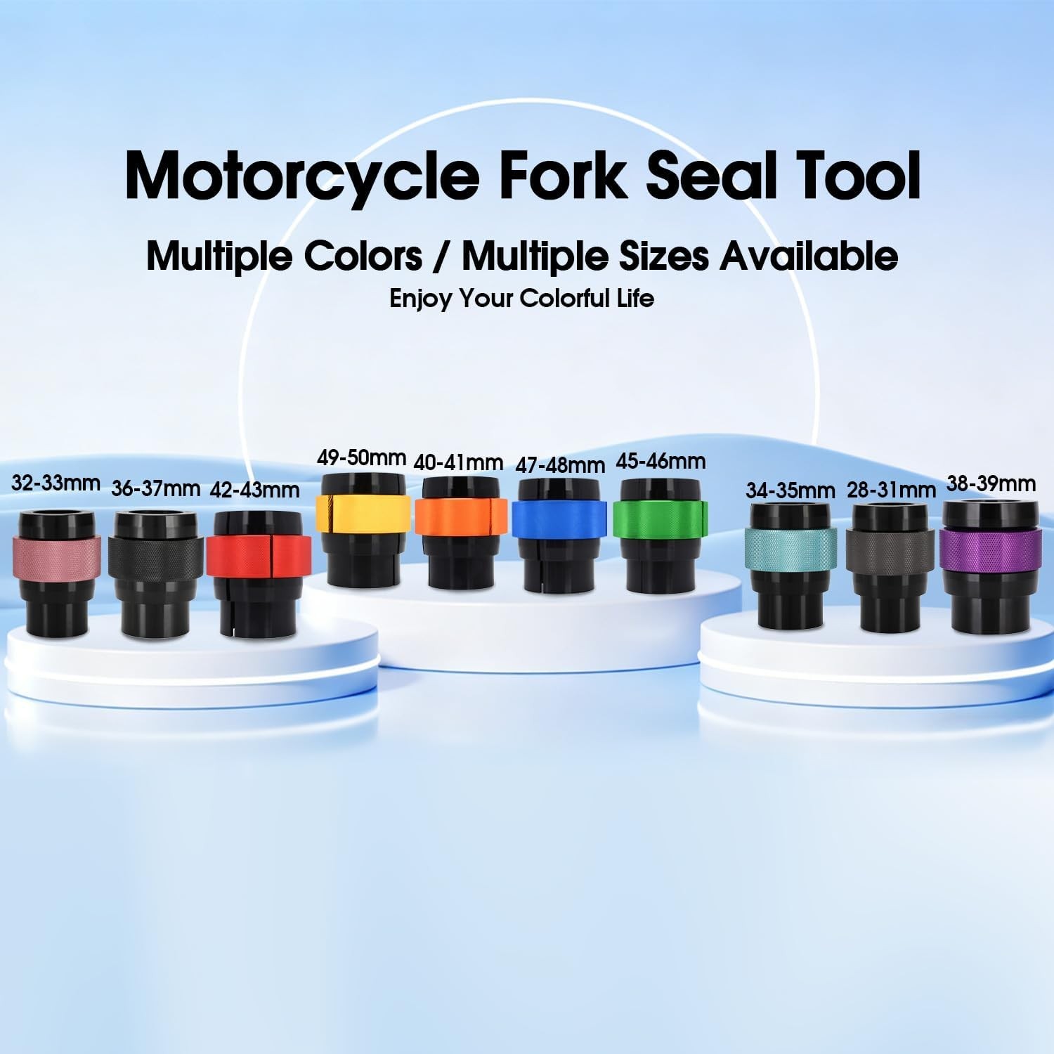 Fork Seal Ring Driver 38mm-39mm Motorcycle Fork Tool for Pit Dirt Bike Purple