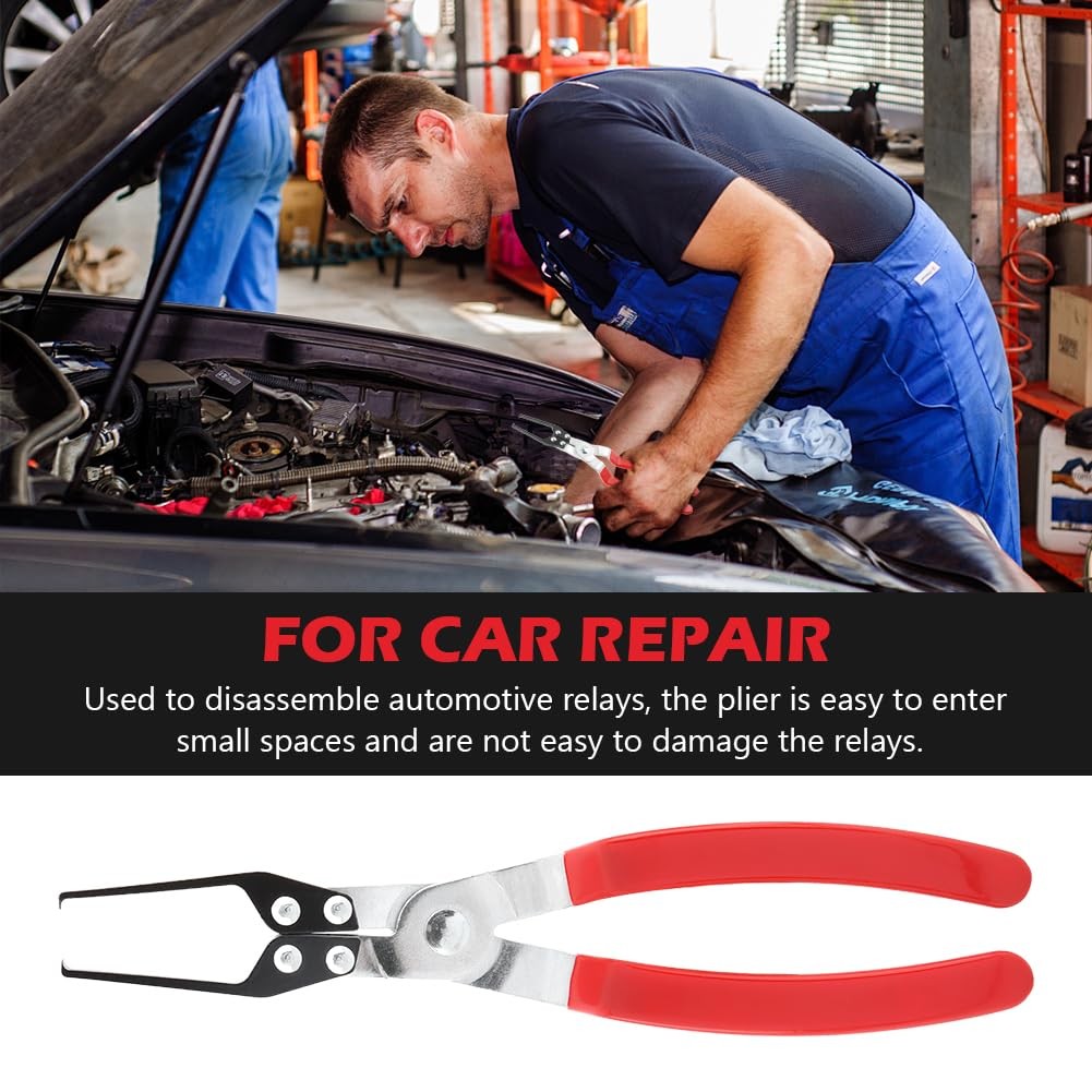 Relay Puller Pliers with Fuse Remover, Automotive Extractor Tool Red