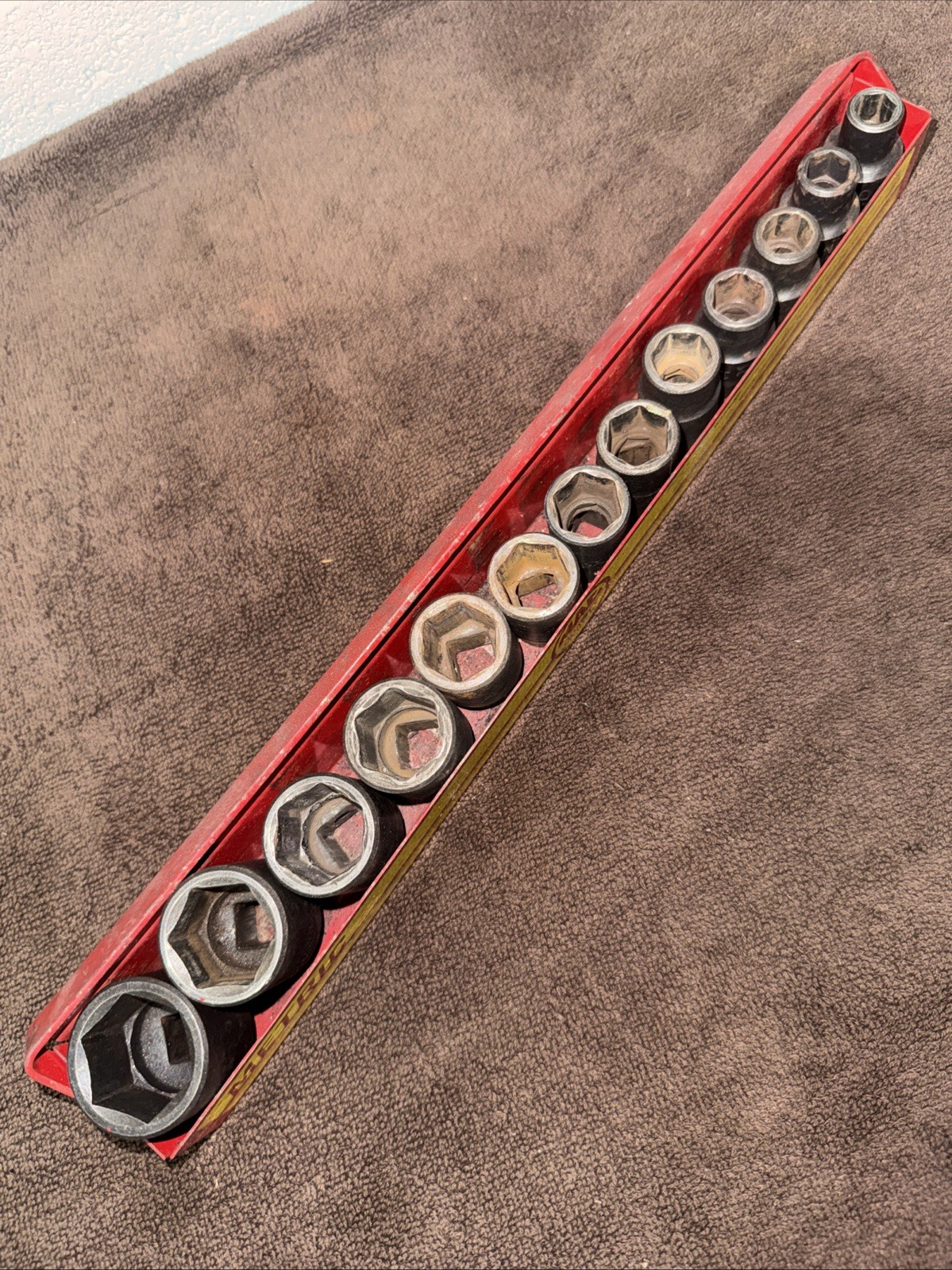 Mac Tools 13 Pc 1/2”’Drive Shallow 6 Pt Metric Impact Sockets Set 10mm-27mm Tray