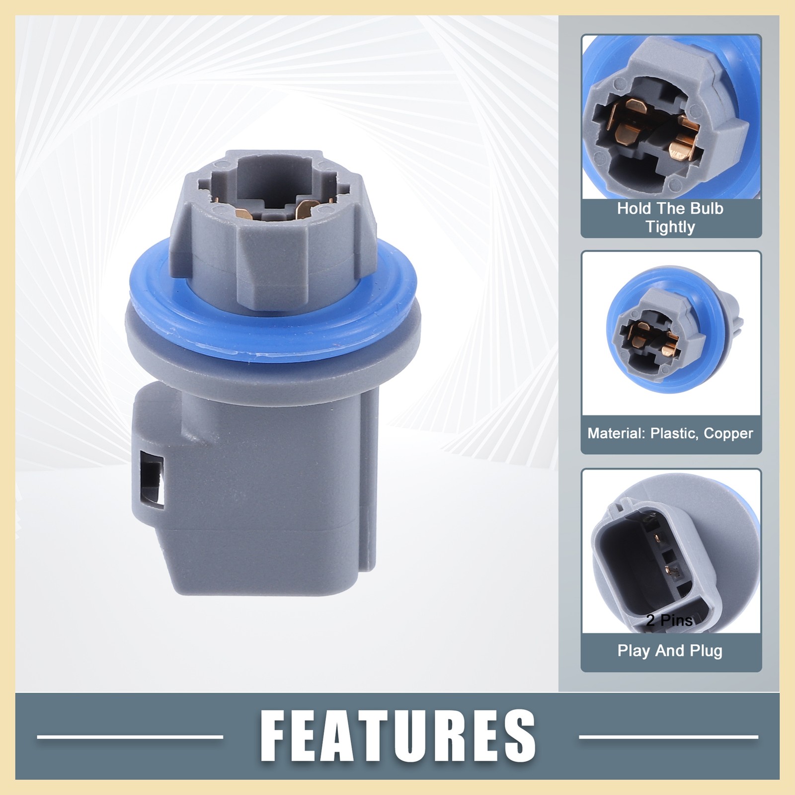 Side Marker Lamp Bulb Socket Holder Replacement S-1836 for Ford F150 F250