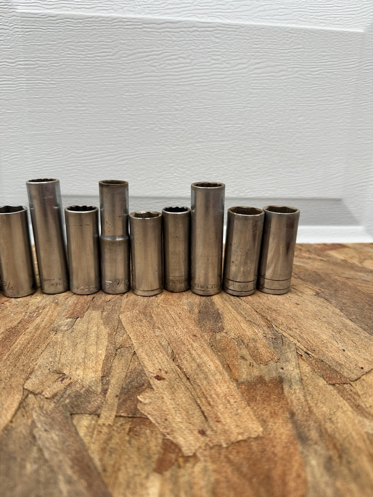 Vintage Lot Of 18 deep sockets Craftsman klein S-K Made USA 1/2 drive