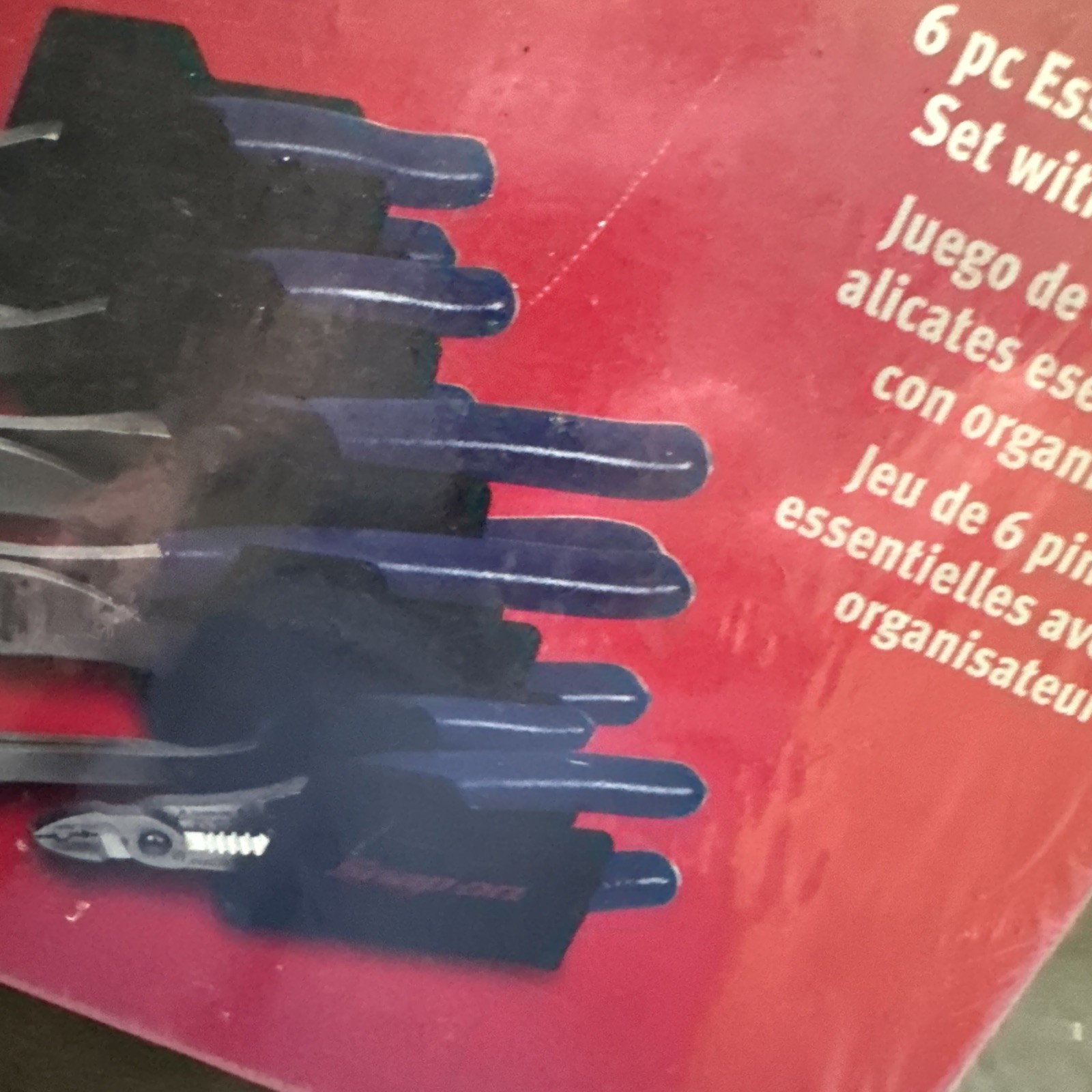 New Snap On Power Blue Essential Pliers 6 Pcs Set & Black Organizer PL600ES2RKMB