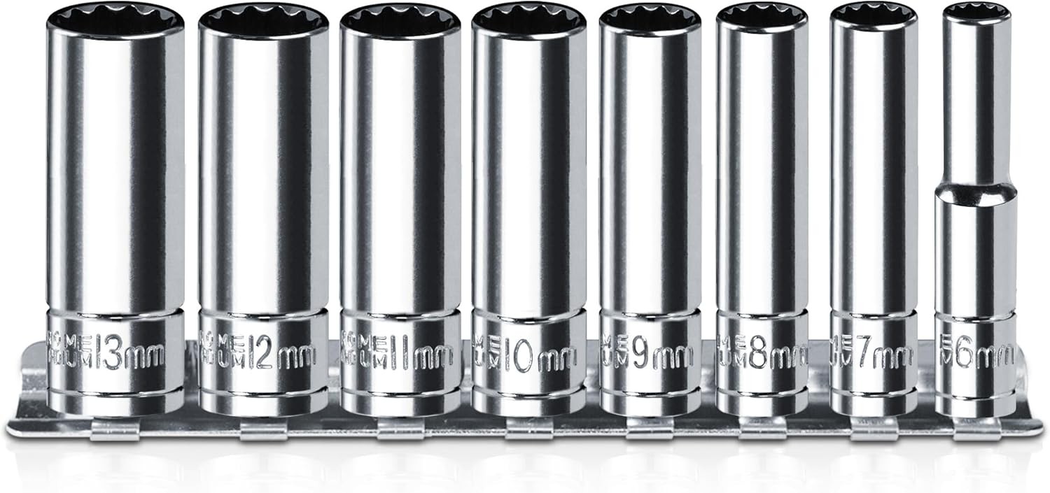 1/4 Inch Drive Socket Set – 8 Piece Metric 12-Point Deep 1/4-12PT-8PC