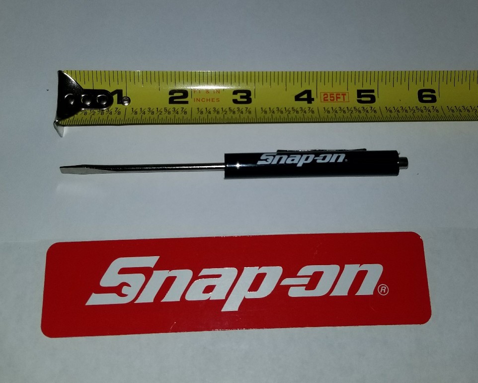 2 Black Snap on tools screwdrivers per order . pocket screwdriver . magnet end
