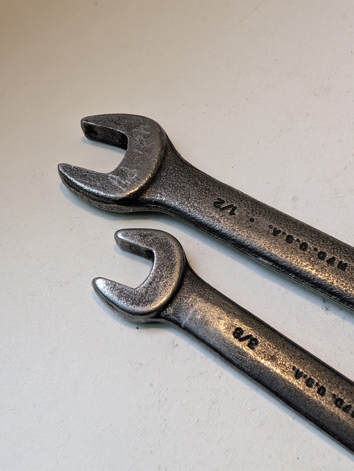 Vtg Proto Prof USA Double Open End Wrench X 2 Lot 9/16″-1/2″ & 7/16″-3/8″