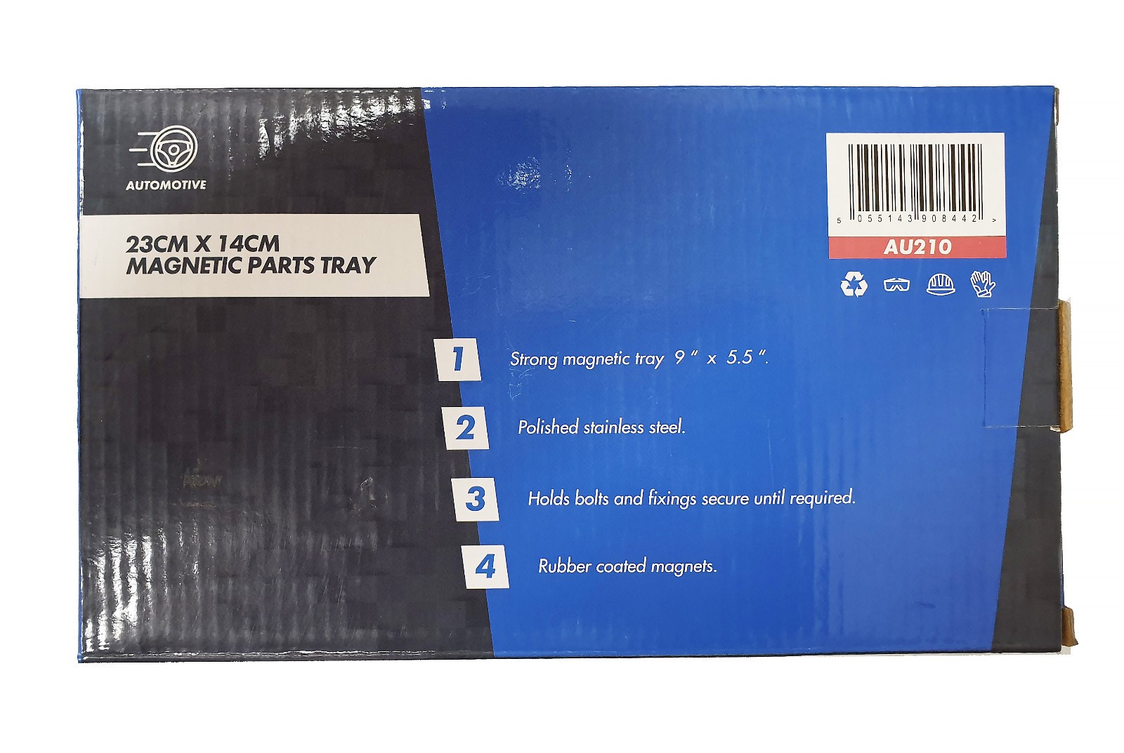 Magnetic Parts Tray 23x14cm 230mm 9” Rectangular Stainless Steel Tool Dish