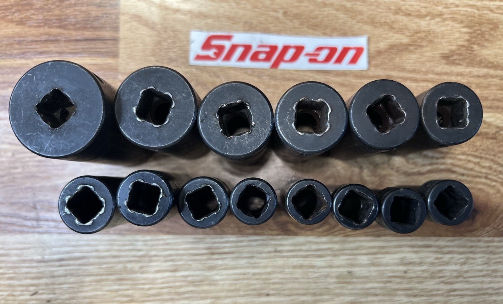 Snap On 14 Pcs Socket Set SIMFM Deep 6 Point Impact 3/8″ Drive 8mm-19mm 21&24mm