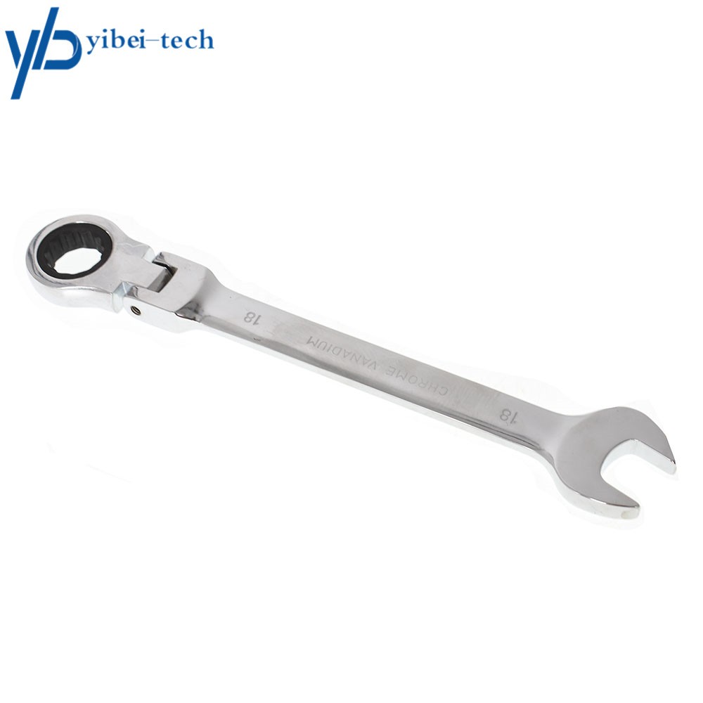 12pc 8-19mm Metric Flexible Head Ratcheting Wrench Combination Spanner Tool Set