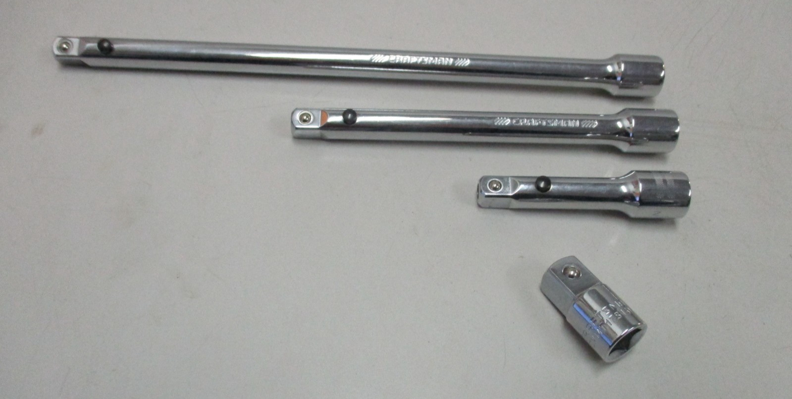 Craftsman 4pc 3/8 Dr 3″,6″,10″ Quick Release Extensions & 3/8″ to 1/2″ Adapter
