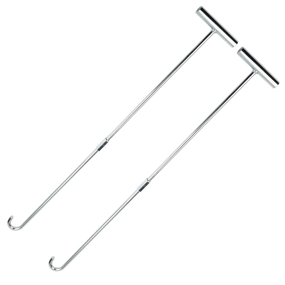 2 Pack 32″ Solid Steel 5th Wheel Pin Puller with Chrome Plating Heavy Duty