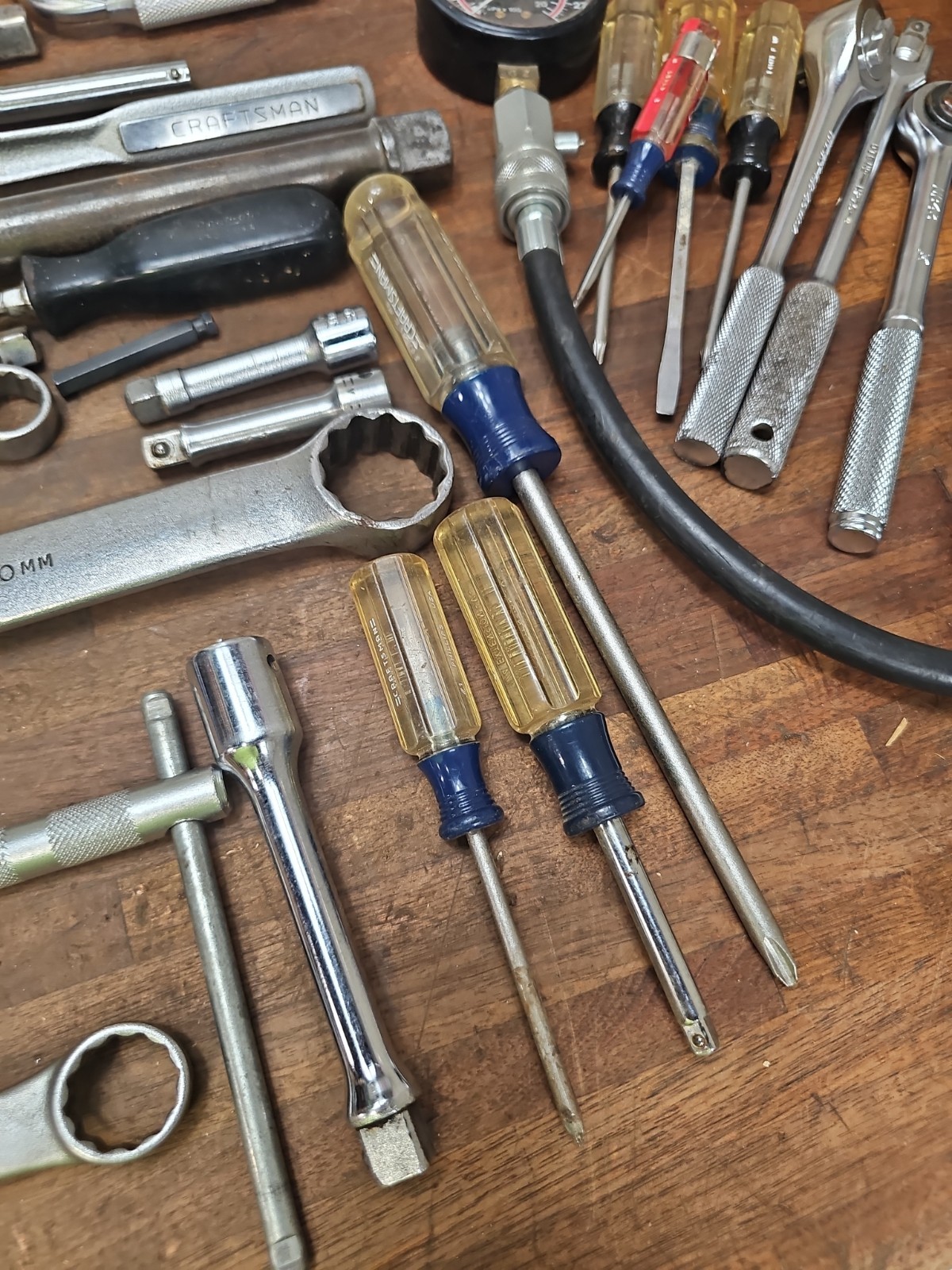 PP25- USA Mechanic tool lot- RATCHETS, WRENCHES, Etc – CRAFTSMAN, PROTO, Etc