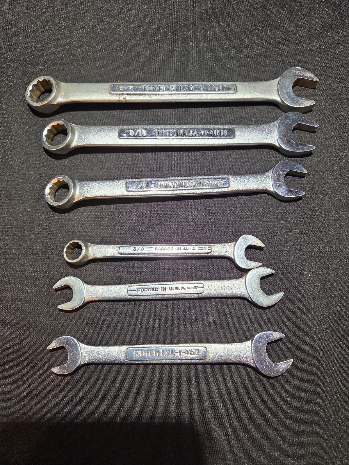Craftsman Tool SAE Wrenches 4 Comb. 5/8″,9/16″,1/2″3/8″ 2 Open End 7/16″,3/8″