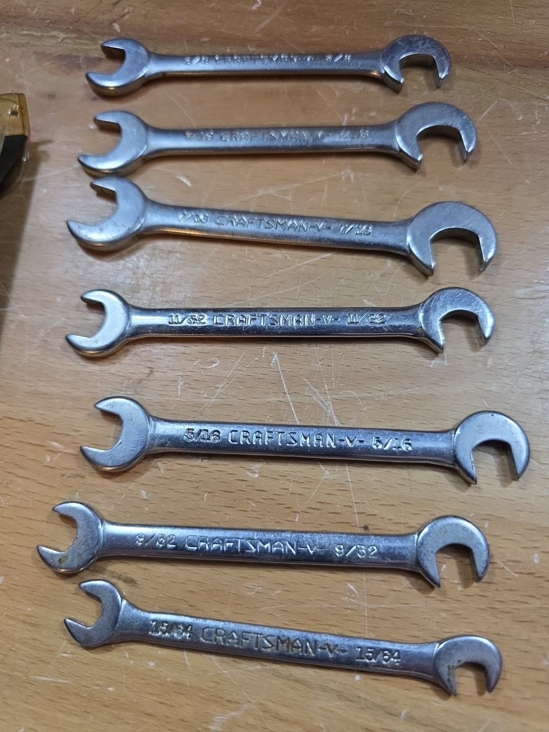 Sears Craftsman Tools USA 8 Piece Open-End 4 Way Offset Ignition Wrench Set 4306