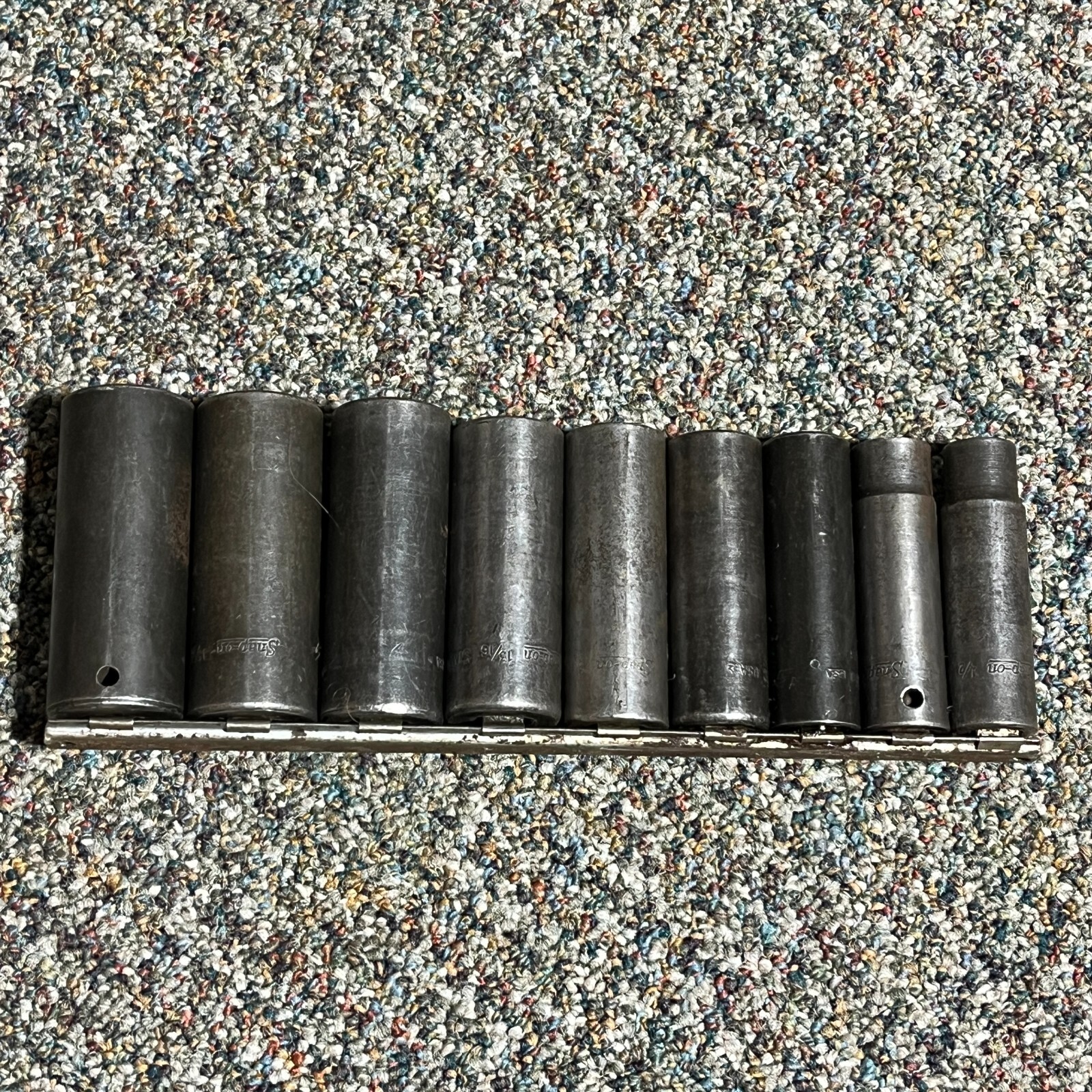 Snap On SIM160-320 1/2″ Drive 9 piece Impact Deep Socket Set 1/2″- 1″ 6 pt – a