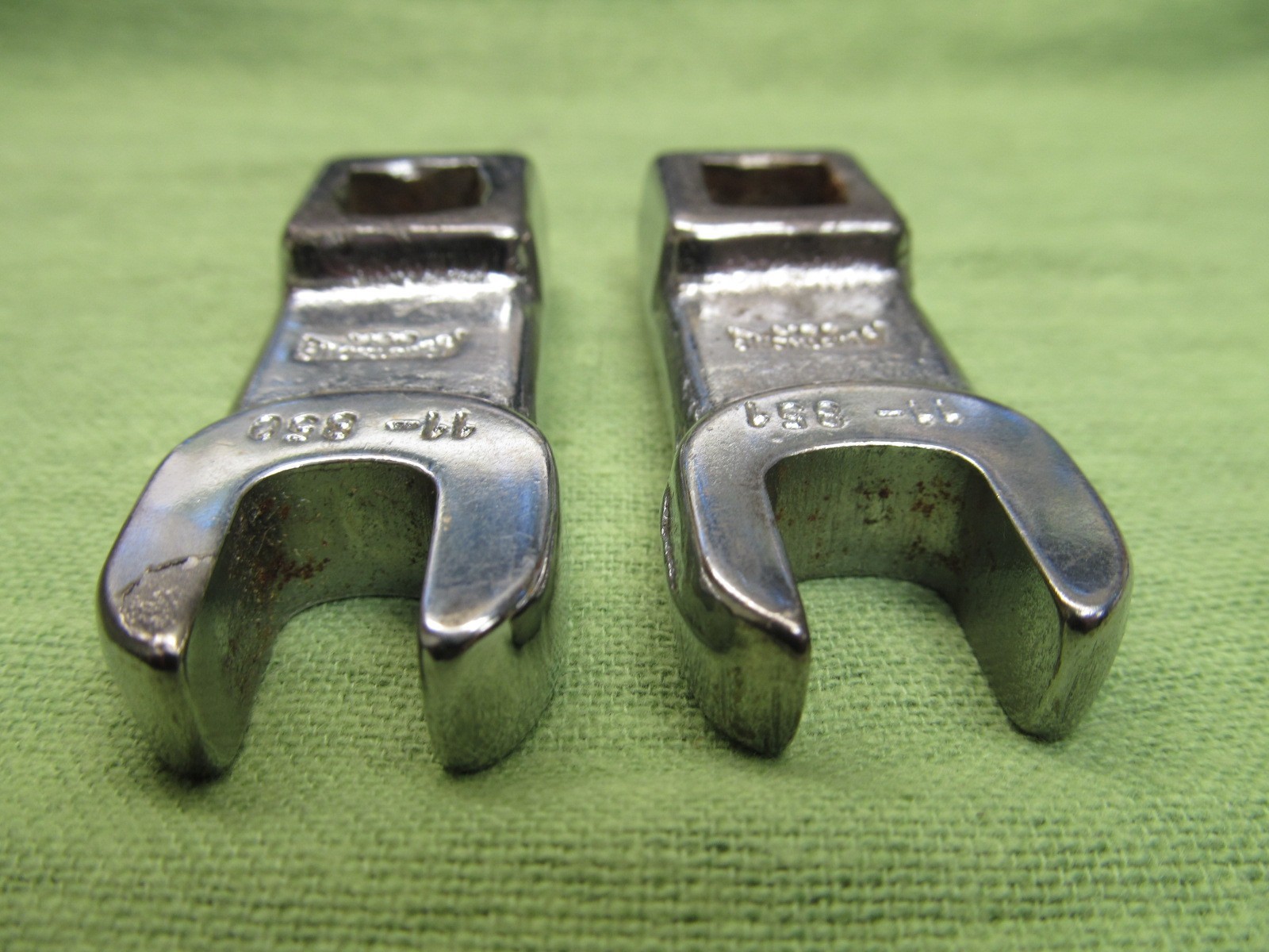 Pair of Vtg. Armstrong USA Crowfoot Wrenches – 3/8″ & 7/16″ – Both 3/8″ Drive