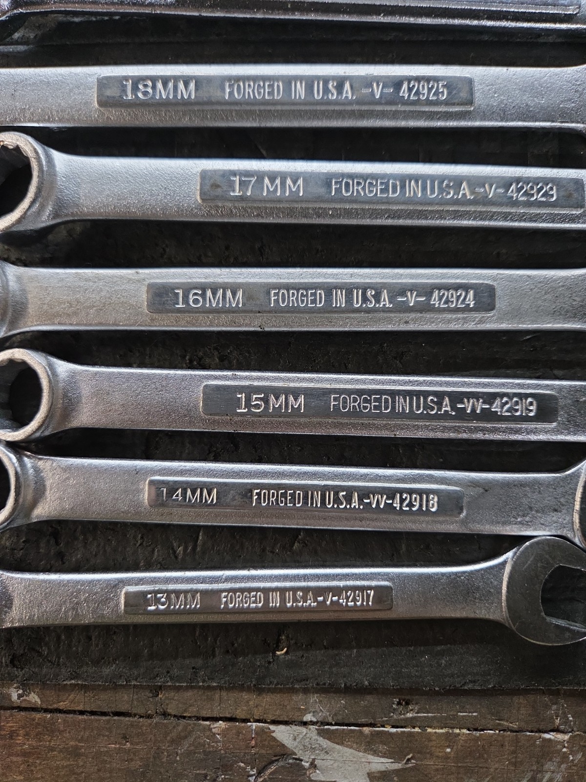 Vintage Craftsman USA 20 Pc Metric Combo Wrench Set V, VV 6-24 , 27mm.