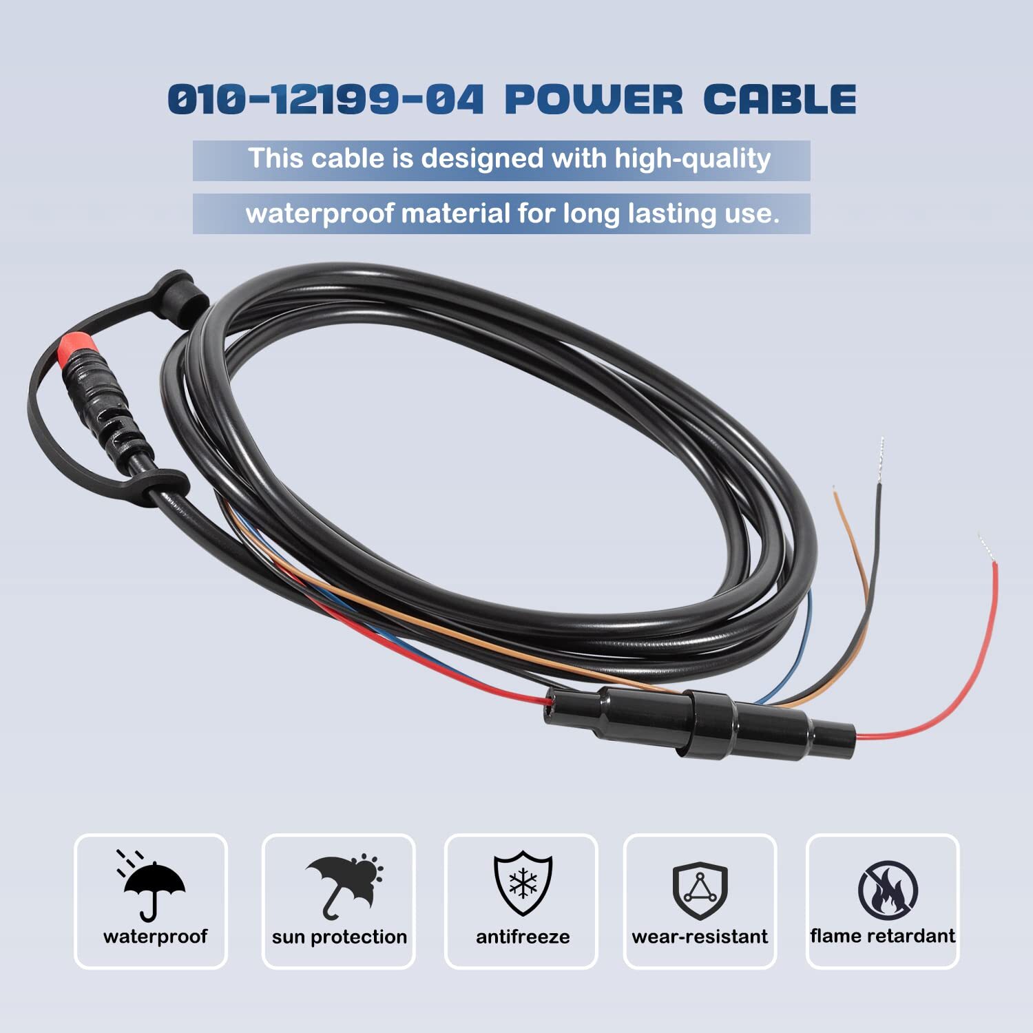 Power/Data Cable 4-Pin For Garmin Striker VIVID 4cv 5cv 7cv 7sv 9sv 010-12199-04