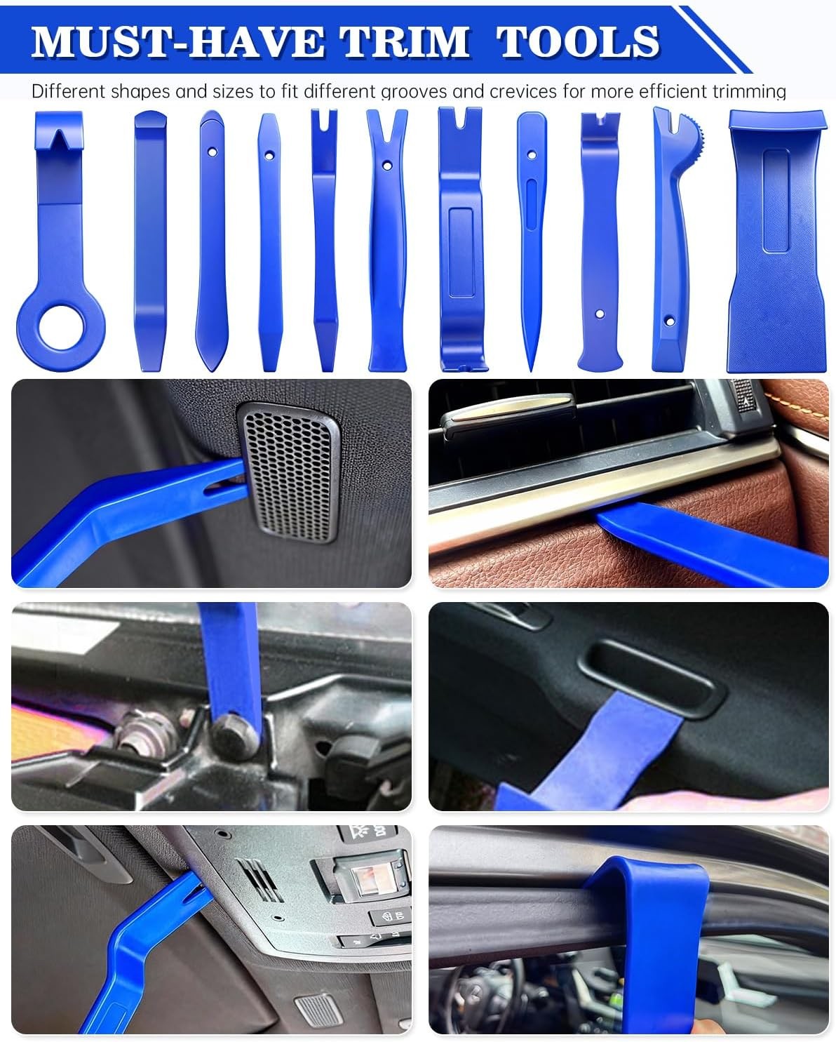 19Pcs Trim Removal Tool Pliers Fastener Pry Tool Automotive Upholstery Removal