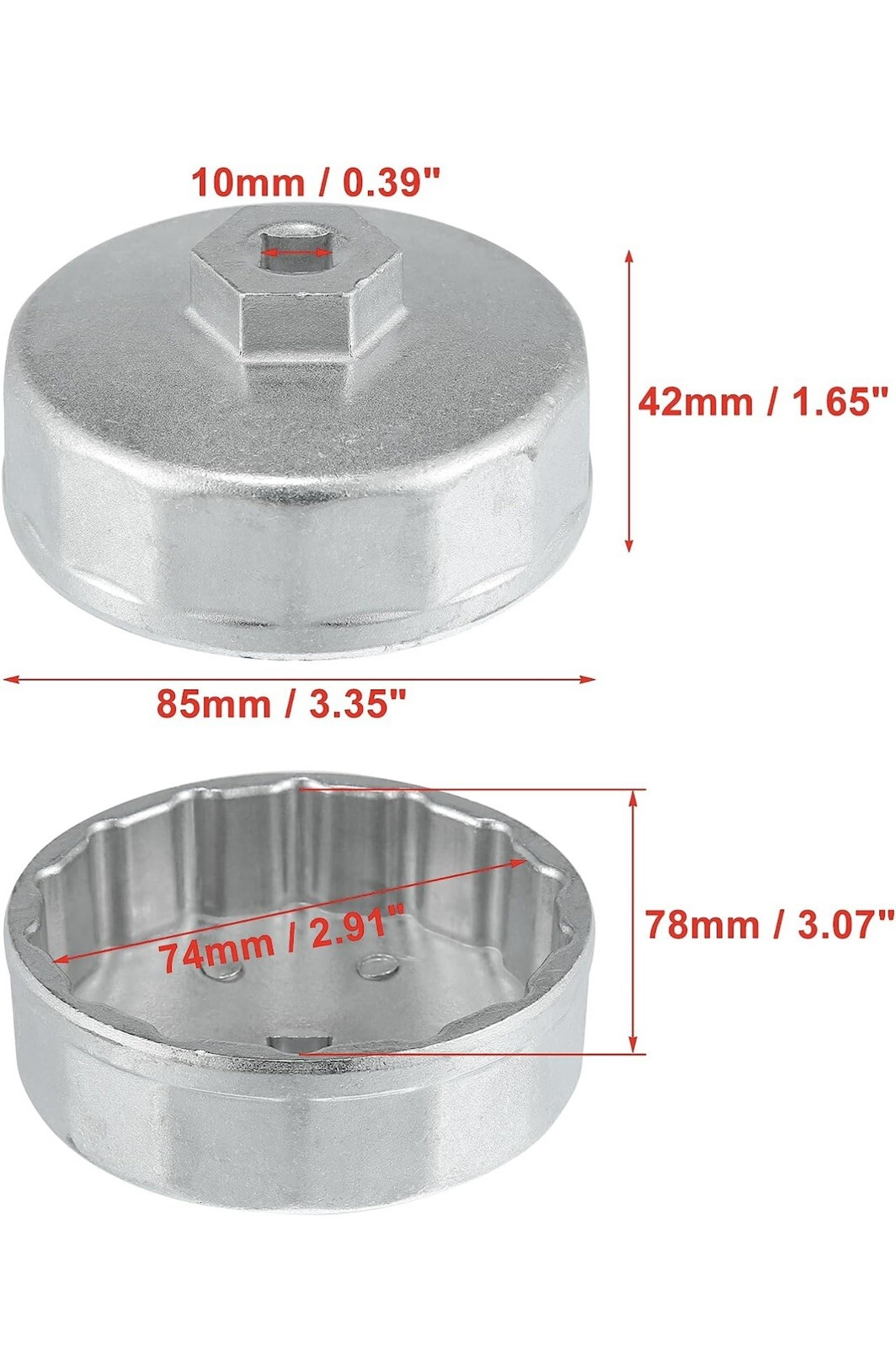 Plews LubriMatic Mini Cap Style Aluminum Filter Wrench – 65mm-68mm New